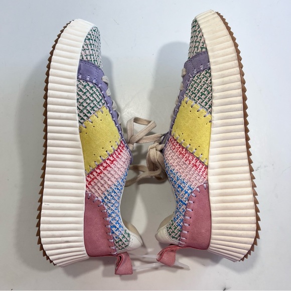 Dolce Vita Dolley Platform Sneaker Pastel Pink Purple Yellow Green Sz 8.5 - Picture 5 of 7